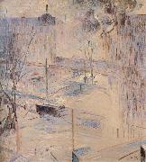 Curt Herrmann Savignyplatz with Stadtbahnbrucke oil painting